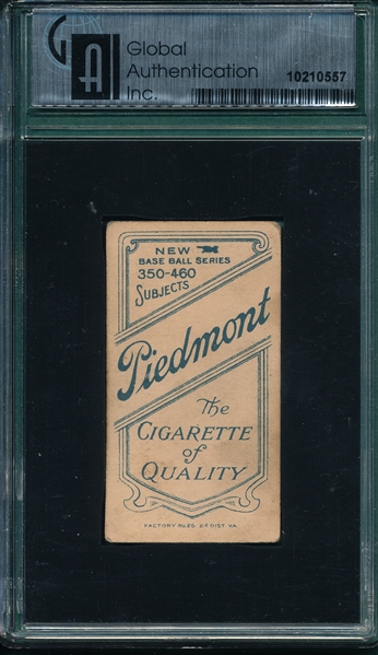 1911 T206 Chase, Dark Cap, Piedmont Cigarettes GAI 3.5