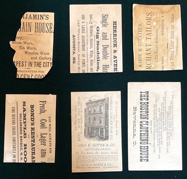 1880s Trade Cards Lot of (6)