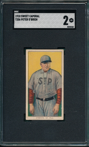1909-1911 T206 O'Brien Sweet Caporal Cigarettes SGC 2