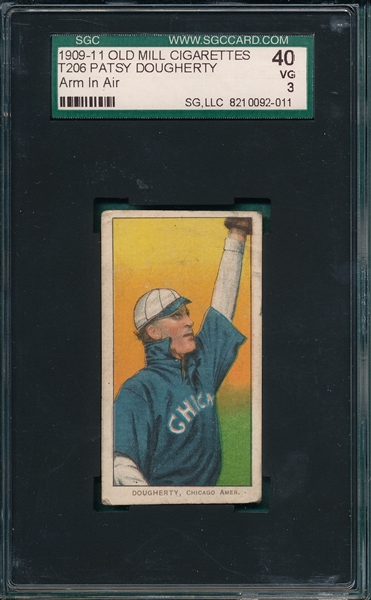 1909-1911 T206 Dougherty, Arm in Air, Old Mill Cigarettes SGC 40
