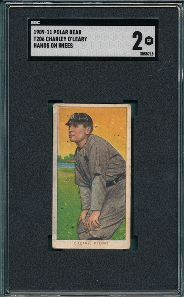 1909-1911 T206 O'Leary, Hands On Knees, Polar Bear SGC 2