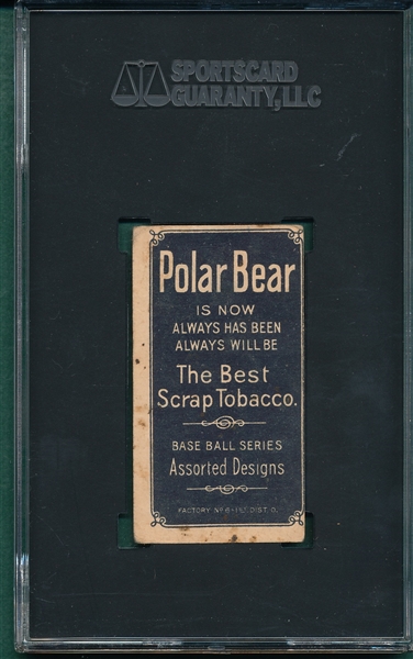 1909-1911 T206 O'Leary, Hands On Knees, Polar Bear SGC 2