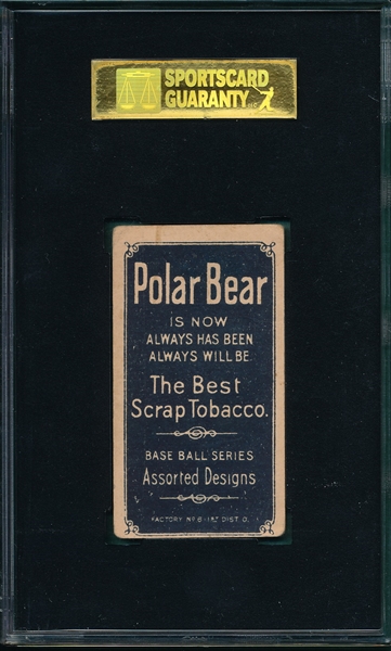 1909-1911 T206 Stahl, Glove Showing, Polar Bear SGC 30