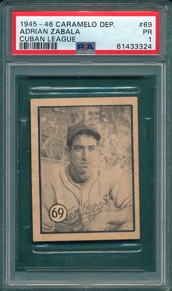 1945-46 Caramelo Deportivo #69 Adrian Zabala PSA 1