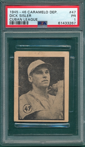 1945-46 Caramelo Deportivo #47 Dick Sisler PSA 1