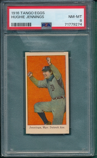 1916 Tango Eggs Hughie Jennings PSA 8