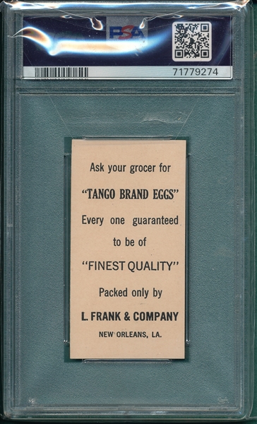 1916 Tango Eggs Hughie Jennings PSA 8