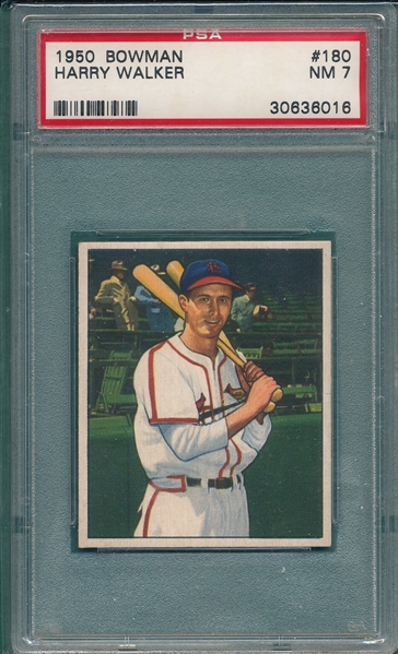 1950 Bowman #180 Harry Walker PSA 7