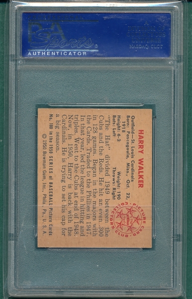 1950 Bowman #180 Harry Walker PSA 7