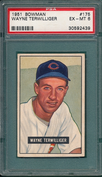 1951 Bowman #175 Wayne Terwilliger PSA 6