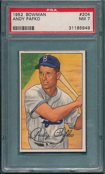 1952 Bowman #204 Andy Pafko PSA 7