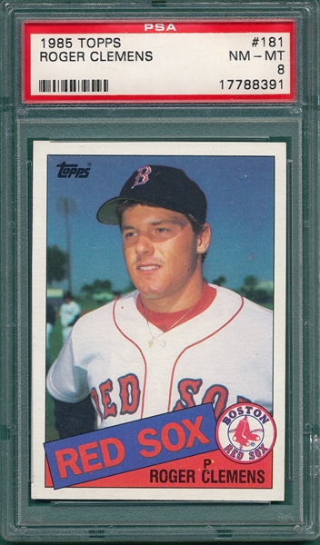 1985 Topps #181 Roger Clemens PSA 8 *Rookie*