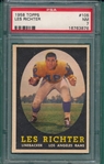 1958 Topps Football #105 Les Richter PSA 7