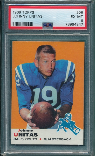 1969 Topps Football #28 Johnny Unitas PSA 6
