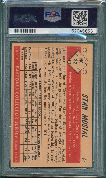1953 Bowman Color #032 Stan Musial PSA 4