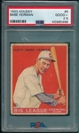 1933 Goudey #005 Babe Herman PSA 2.5