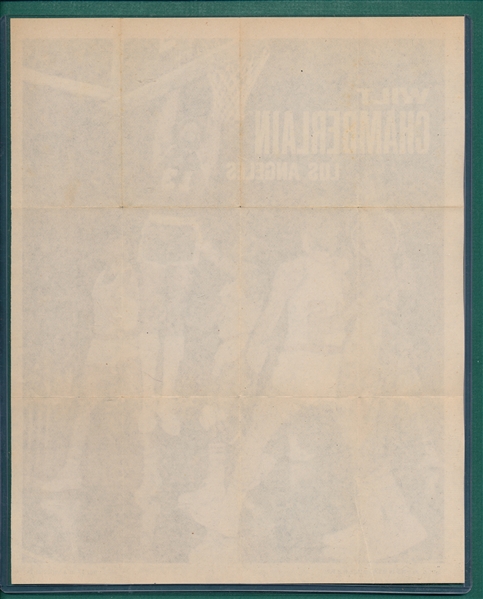 1968 Topps Basketball Posters #17 Wilt Chamberlin