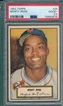 1952 Topps #026 Monty Irvin PSA 2.5