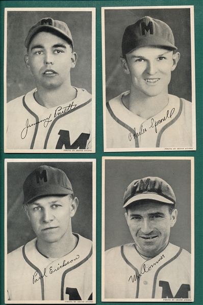 1943/44 Grand Studios Milwaukee Brewers Lot of (6)