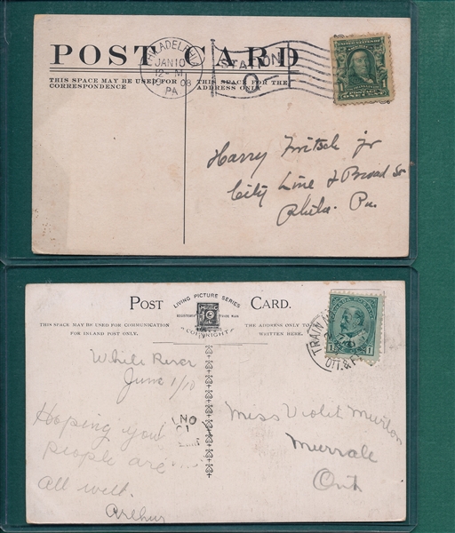 1907-13 Lot of (6) Baseball Team PCs