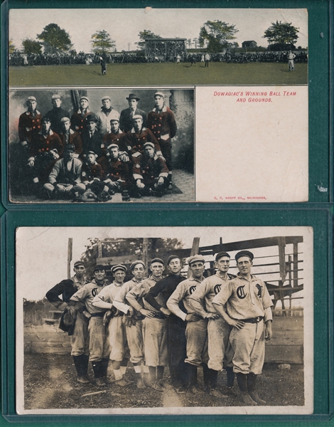 1907-13 Lot of (6) Baseball Team PCs