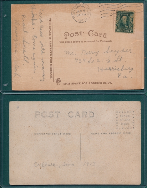1907-13 Lot of (6) Baseball Team PCs