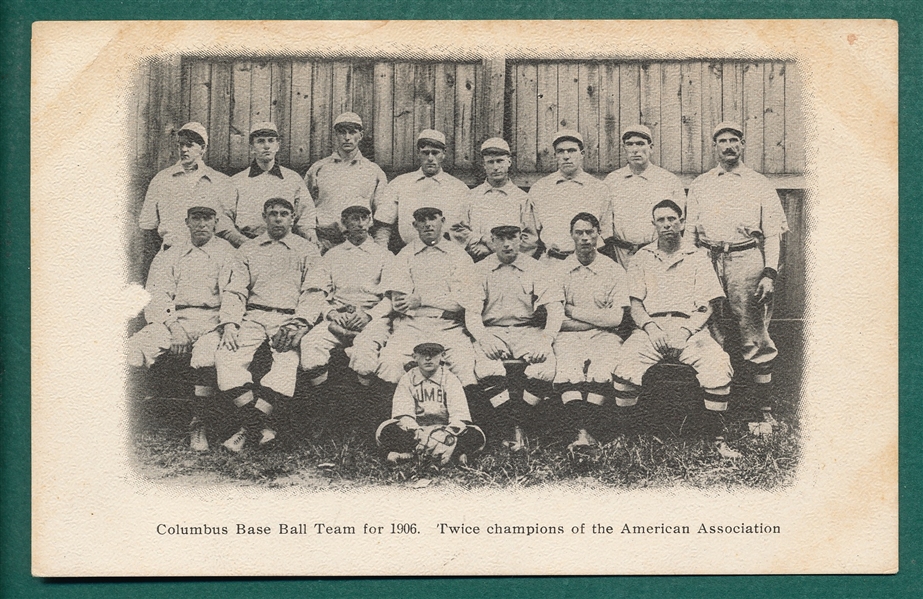 1906 Columbus Baseball Team PC W/ Major Leaguers