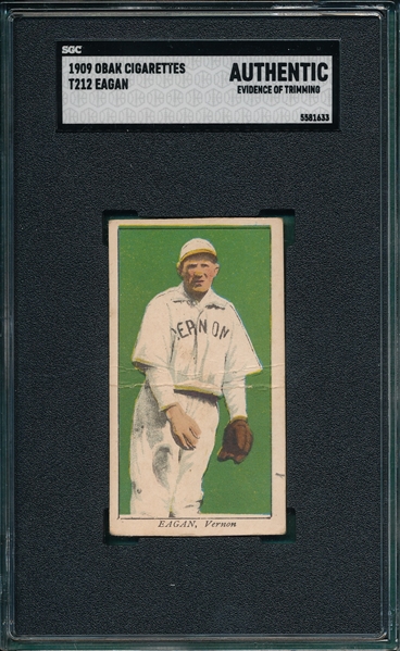 1909 T212-1 Eagen Obak Cigarettes SGC Authentic