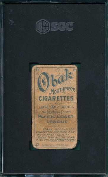 1909 T212-1 Fitzgerald Obak Cigarettes SGC 1