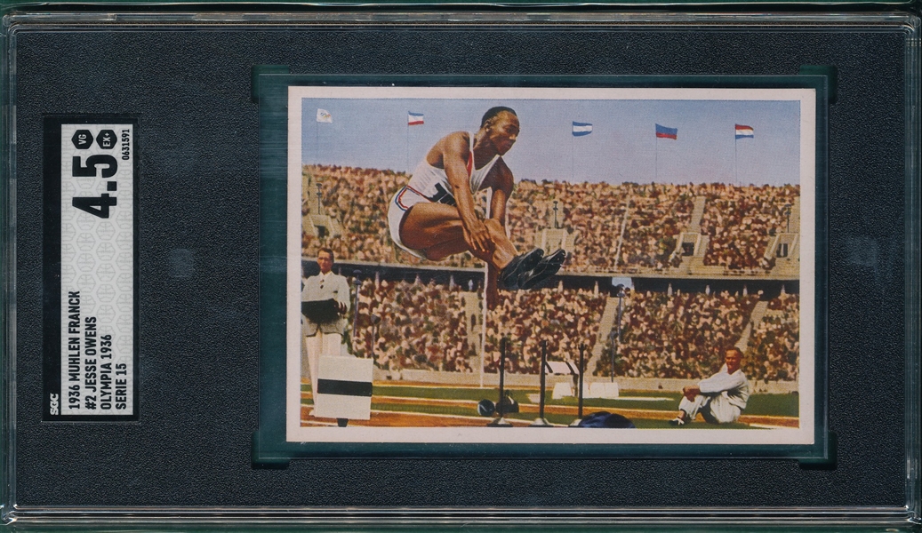 1936 Muhlen Franck #2 Jesse Owens, Series 15, SGC 4.5