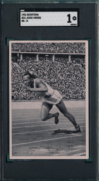 1936 Reemtsha #33 Jesse Owens SGC 1