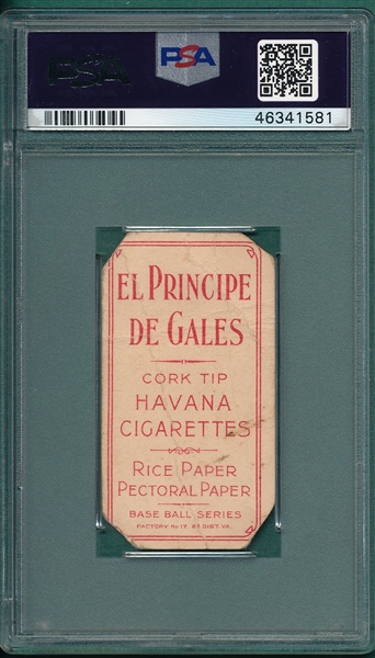 1909-1911 T206 Magee, Portrait, El Principe De Gales, PSA Authentic