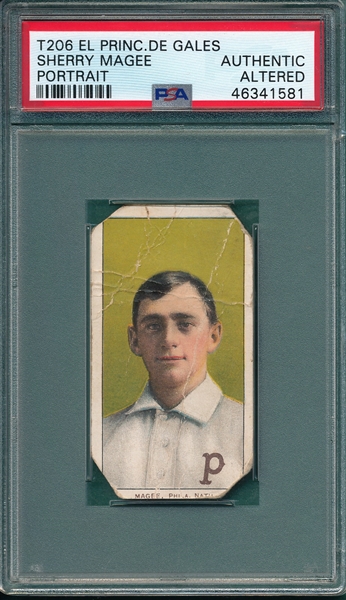 1909-1911 T206 Magee, Portrait, El Principe De Gales, PSA Authentic