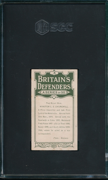 1915 Britain's Defenders Winston Churchill SGC 3