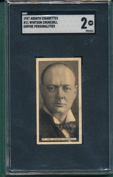 1937 Ardath #11 Winston Churchill, Empire Personalities SGC 2