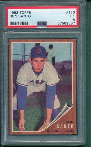 1962 Topps #170 Ron Santo PSA 5
