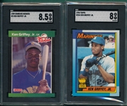 1989/90  Ken Griffey Jr., Lot of (2) SGC *Rookie*