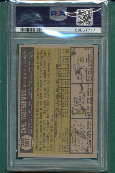 1961 Topps #287 Carl Yastrzemski PSA 6