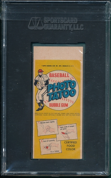 1964 Topps Photo Tatoos Ken Johnson PSA 8