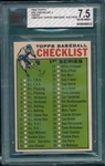 1964 Topps #076 Checklist 1st Series BVG 7.5 *Proof*
