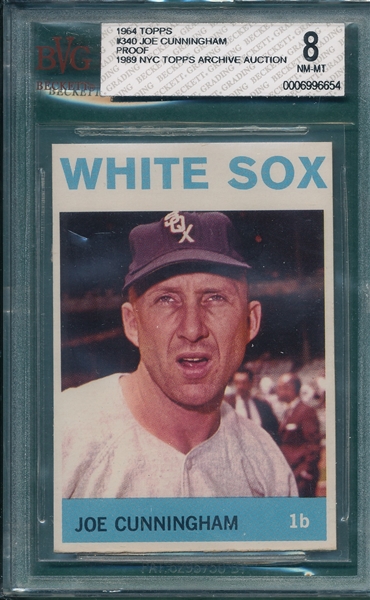 1964 Topps #340 Joe Cunningham BVG 8 *Proof*