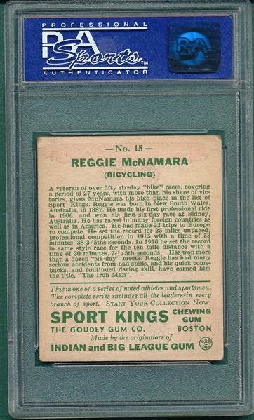 1933 Sports Kings #15 Reggie McNamara PSA 4