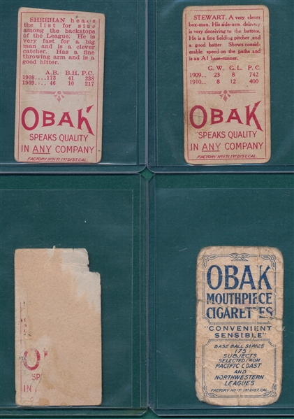 1910-11 T212 Lot of (7) W/ Akin