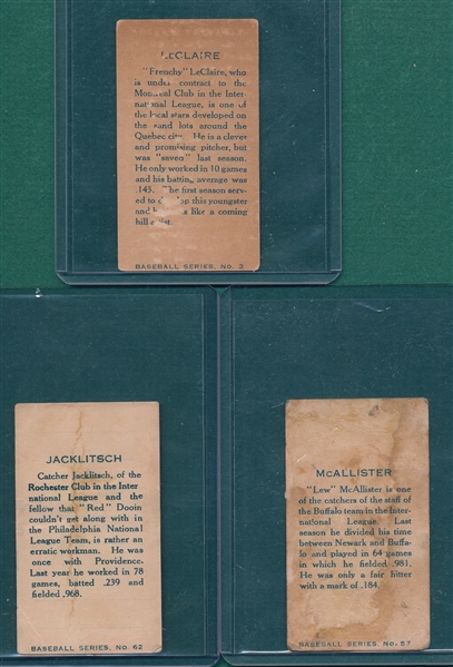 1912 C46 Lot of (7) W/ Jacklitsch