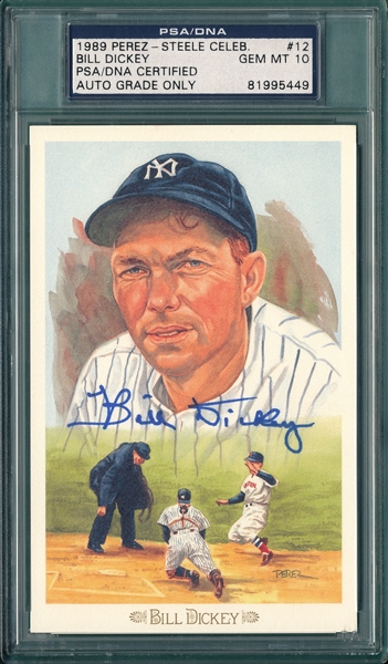 Bill Dickey Signed Perez-Steele PC, PSA/DNA Authentic/10