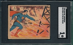 1940 Superman Gum #34 Peril In the Oil Fields SGC 1