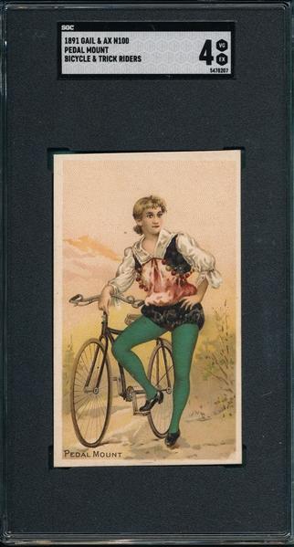 1891 N100 Bicycle & Trick Riders, Pedal Mount, Gail & Ax, SGC 4