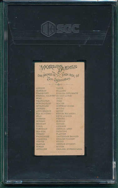 1888 N31 Billiard, Allen & Ginter World's Dudes, SGC 4