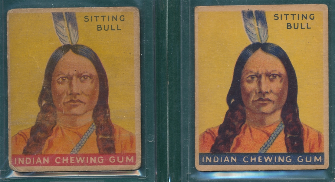 1933 Indian Gum Lot of (8) W/ (2) Sitting Bull