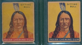 1933 Indian Gum Lot of (8) W/ (2) Sitting Bull